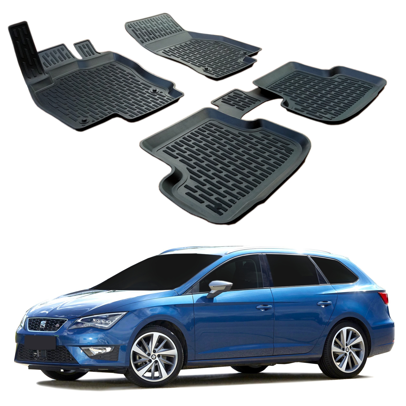 Gumové rohože 3DS SCOUTT Seat Leon 2012-up