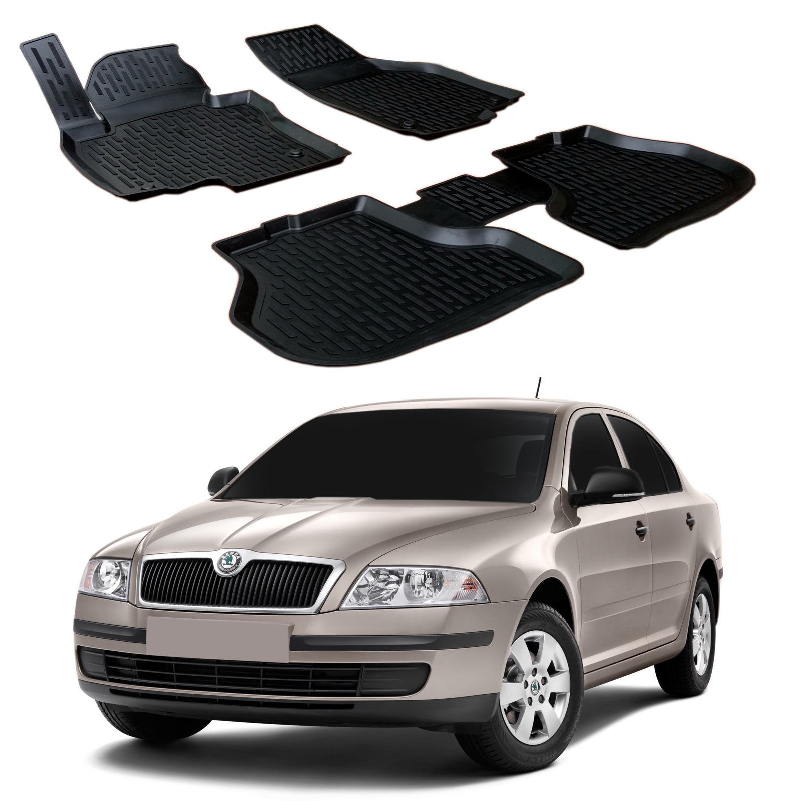 Gumené rohože Škoda Octavia II 2004-2013