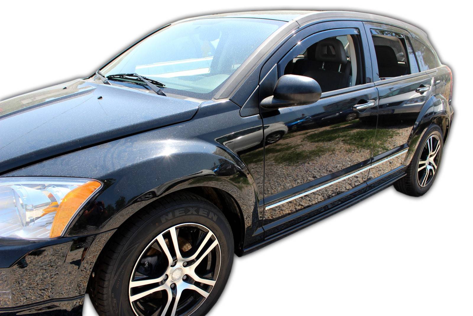 Okenné deflektory Dodge Caliber 5D 2006-2012 4 ks predné+zadné