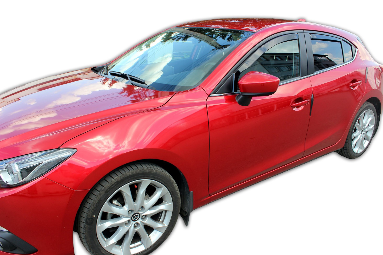 Okenné deflektory Mazda 3 4D SEDAN 2013-2018 4 ks predné+zadné