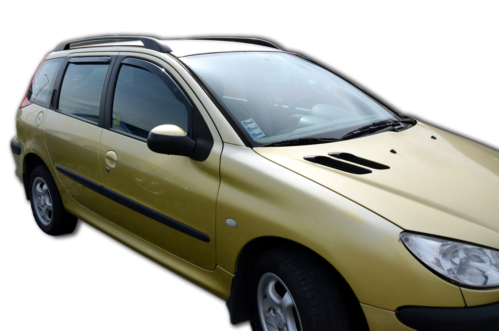 Okenné deflektory Peugeot 206 5D SW 1998-2005 4 ks predné+zadné