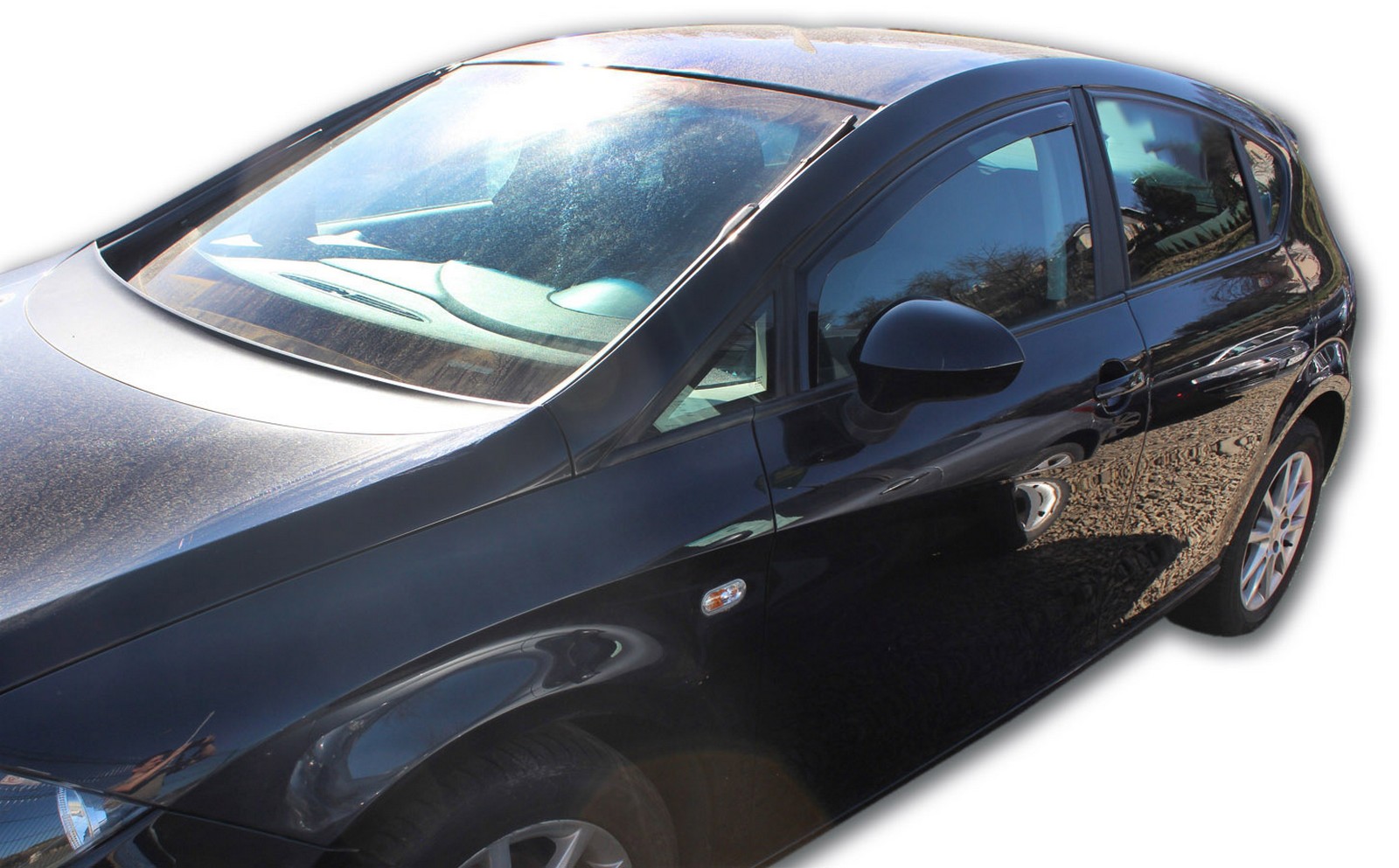 Okenné deflektory Seat Leon 5D 2006-2012 4 ks predné+zadné