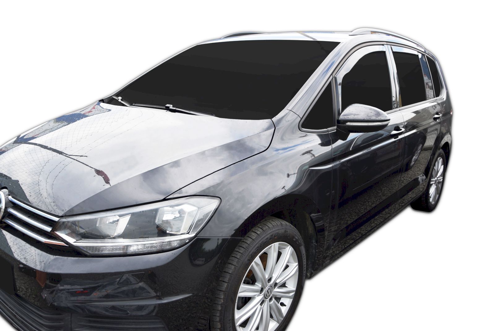 Okenné deflektory Volkswagen Touran 5D 2015-up 4 ks predné+zadné